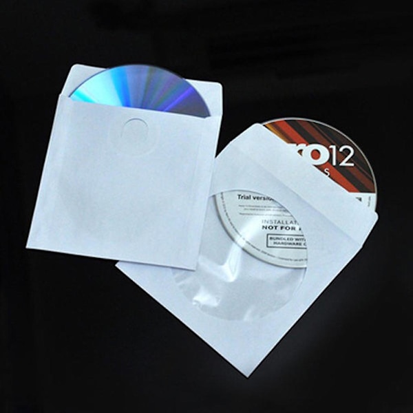 100 kpl 8/12 cm Blu-ray-levyjen läpinäkyviä paperikoteloita läpinäkyvällä läpällä