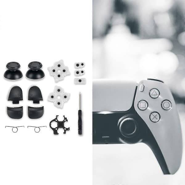 Slim-Controller L1-R1 L2-R2 Trigger-Knapper Analog Stick Ledende Gummi Reparation Kompatibel med PS5-Controller Gamepad