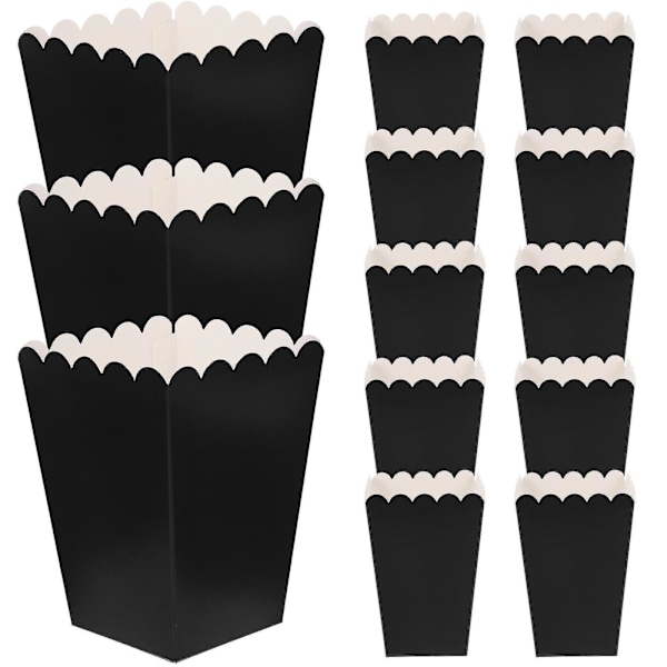 50 stk Popcornbokse Papir Popcornbeholdere Enkle Fedtbestandige Popcornbeholdere