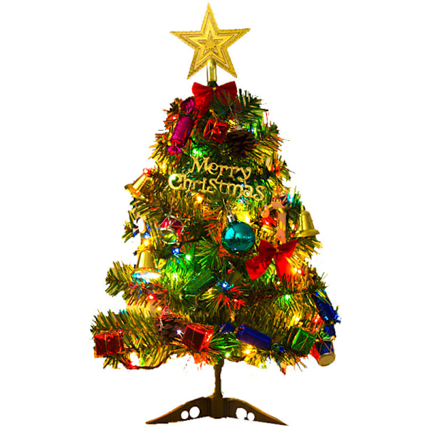 Christmas tree 50cm set with lights Christmas decoration Desktop mini Christmas ornaments home set