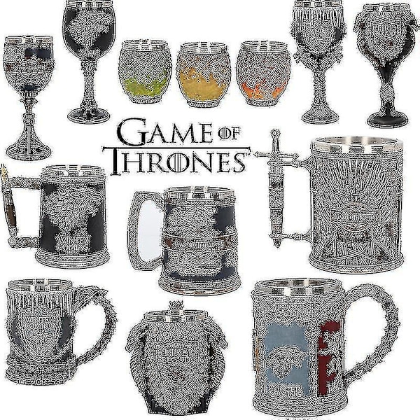 Game of Thrones -luova malja - Huonekalutarvikkeet Viinilasi - Stark of Winterfell -a