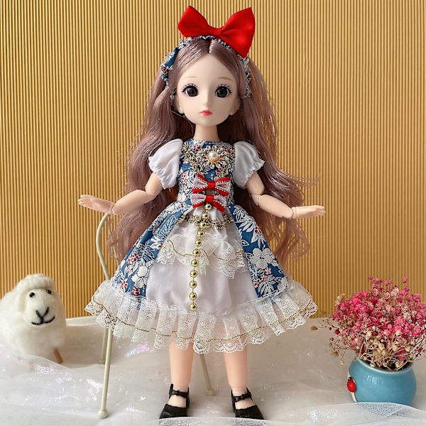 BJD-nukke Vivid Expression Erinomainen käsityötaito Keräily 30cm Irrotettavat nivelet Rikkaat kasvojen yksityiskohdat BJD-nuket sisustukseen