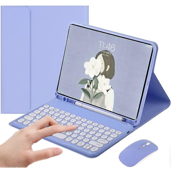 Tangentbordfodral för Samsung Galaxy Tab A8 10,5 tum med mus