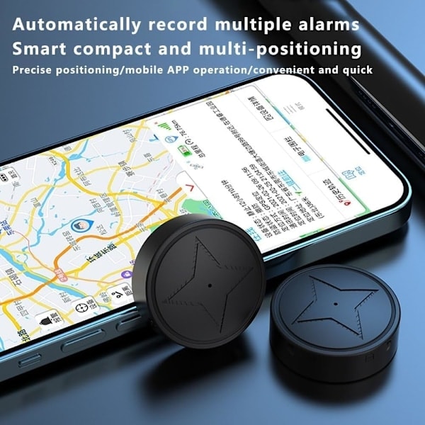 GPS Tracker Stark Magnetisk Bil Fordonsspårning Anti-förlust, Multifunktionell GPS Mini Locator, Automatisk Inspelning/Röststyrning Återuppringning...