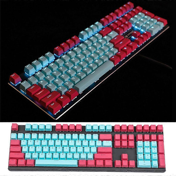 Näppäimet 108 kpl Kaksoiskuvattu Taustavalaistu Näppäinhattusetti OEM-profiili Mukautettu Mekaniselle Näppäimistölle Läpinäkyvä KEYCAP