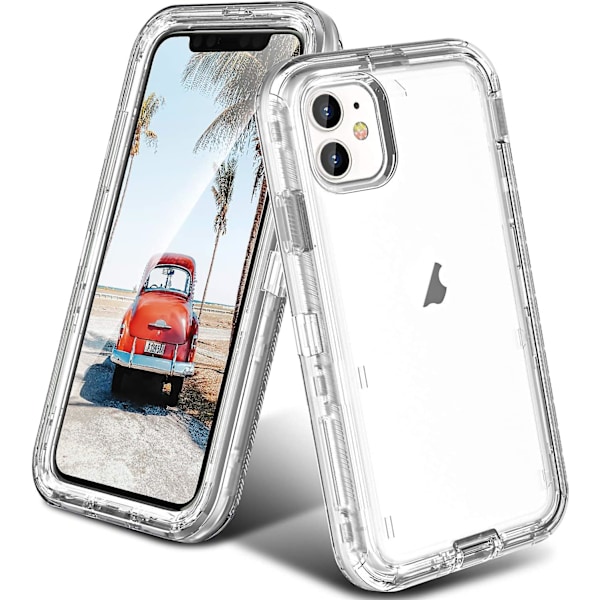Iphone 11 -yhteensopiva kotelo, kestävä iskunkestävä ja putoamissuojattu kirkas kotelo