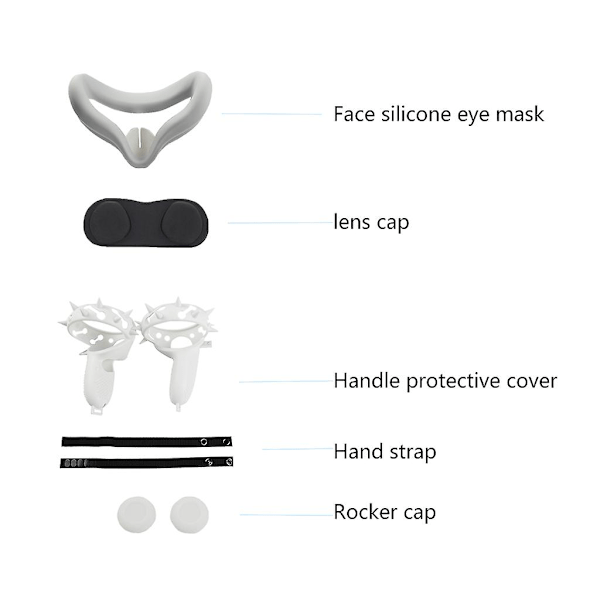 VR Tillbehörsset Skyddskåpa För Oculus Quest 2 Touch Controller