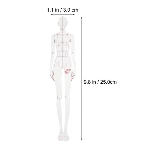 Præcisionslineal DIY Patchwork Lineal Garment Sylineal Malplader Linealer Mode Illustration Linealer
