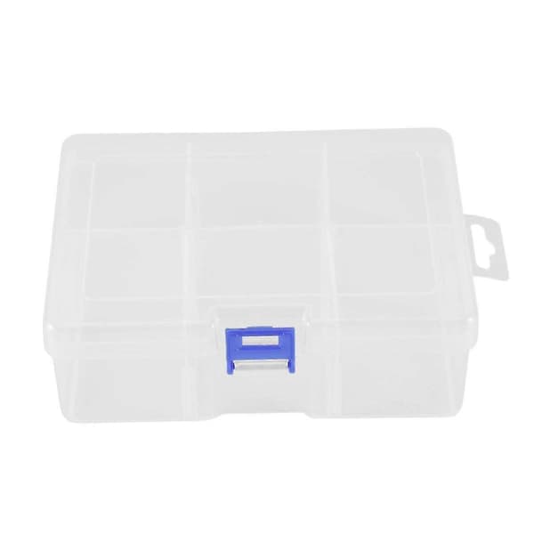 6 Avtakbare Plastoppbevaringsbokser Smykker/Ørepynt/Verktøybeholder Organizer E0Xc