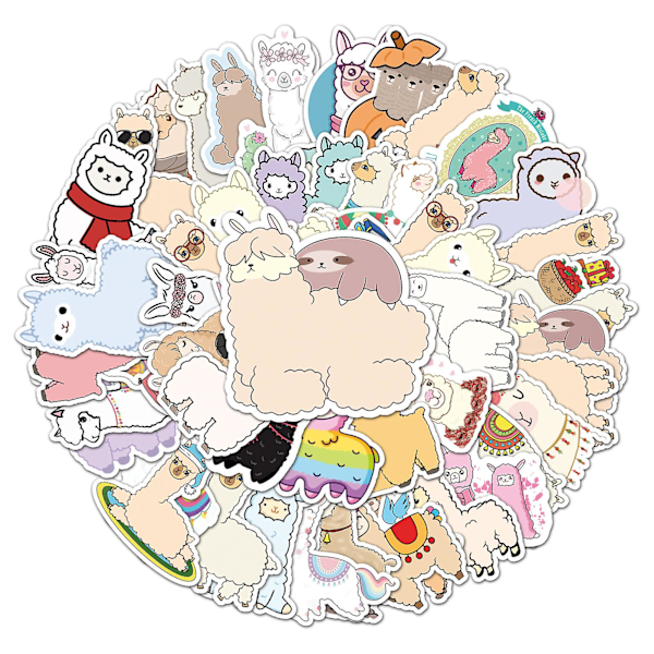 Alpaca Bagage Stickers - Nemt at Sætte På Kufferter, Motorcykler, Skateboards, Guitarrer, Graffiti Stickers, Skoleartikler
