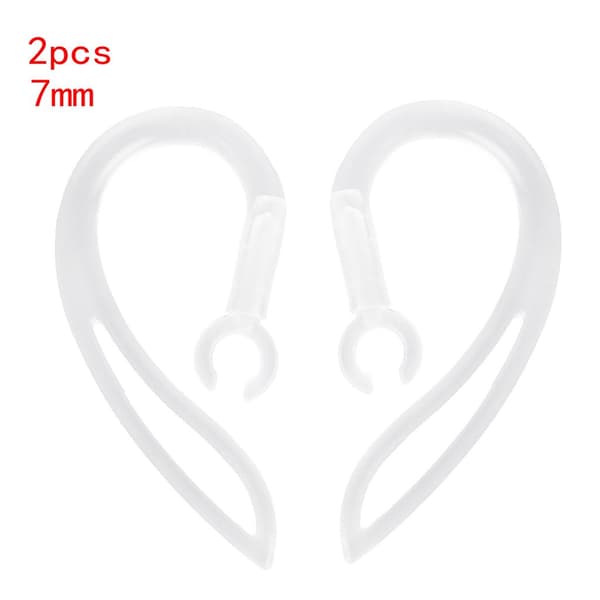 7mm Bluetooth-kompatible Øretelefoner Transparent Blød Silikon Ørehage Klips