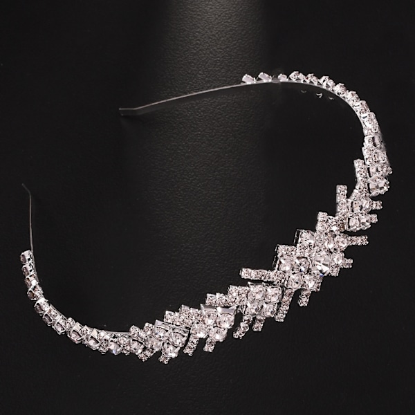 Brudehodeband lett luksus rhinestone blad pannebånd enkelt og fasjonabelt bankett hodeplagg hårtilbehør
