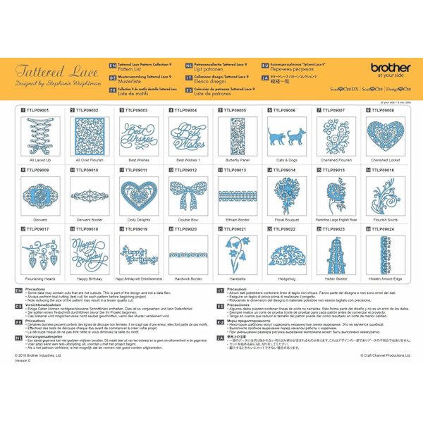 Tattered Lace Pattern - 9 - ScanNCut mönster
