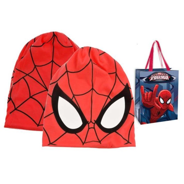Spiderman Mössa och presentpåse - Spindelmannen