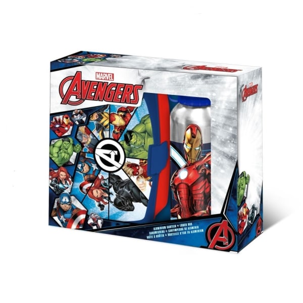 Avengers matlåda och vattenflaska i presentkartong