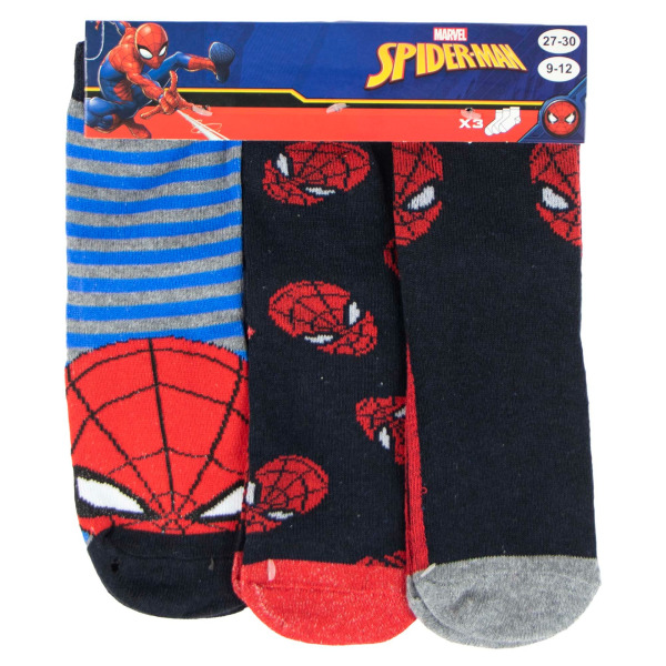 Spiderman strumpor 3-pack Spindelmannen 23-26