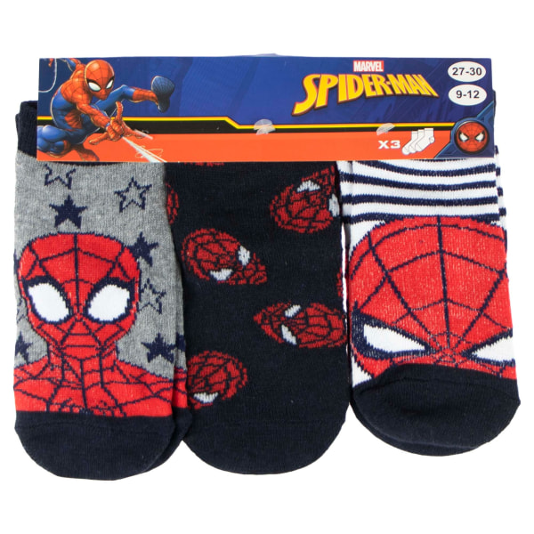Spiderman strumpor 3-pack med lågt skaft Spindelmannen 31-34