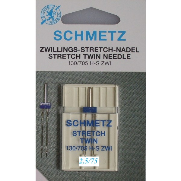 Tvillingnål - Stretch 1st 1st 2,5mm /75