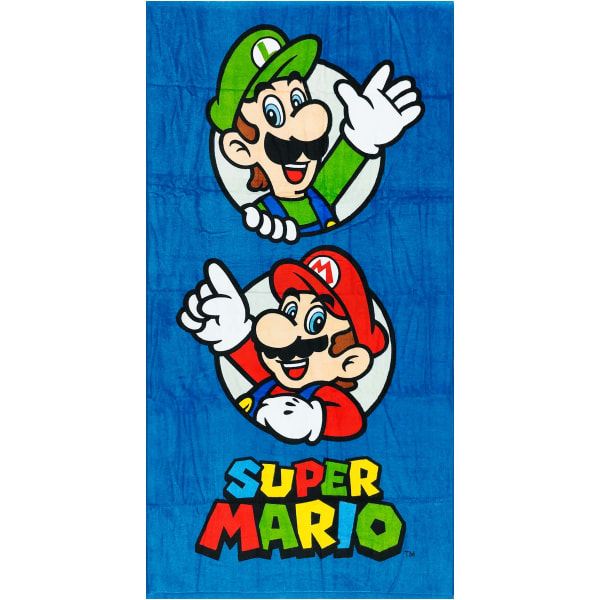 Super Mario Badhandduk Handduk 140x70 cm - 100% Bomull