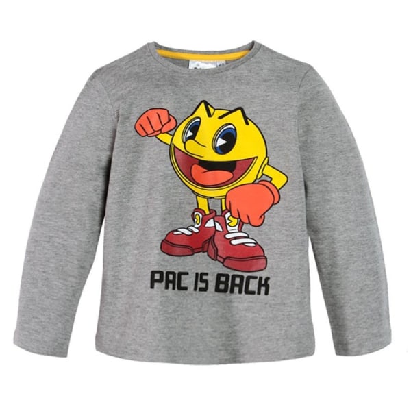 Pac-Man Grå långärmad T-shirt Storlek 98