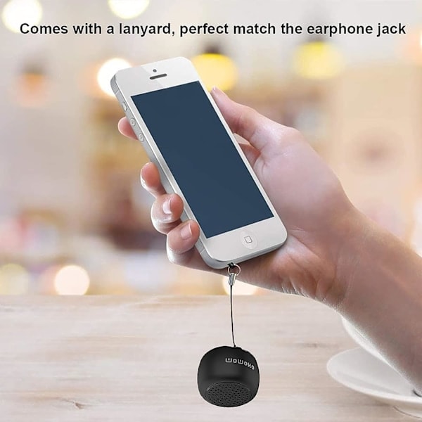 Pienin Mini Bluetooth -kaiutin - Momoho BTS0011 Langaton Pieni Bluetooth-kaiutin, Kannettava Kaiutin Kotiin/Ulkokäyttöön/Matkoille, Ladattava