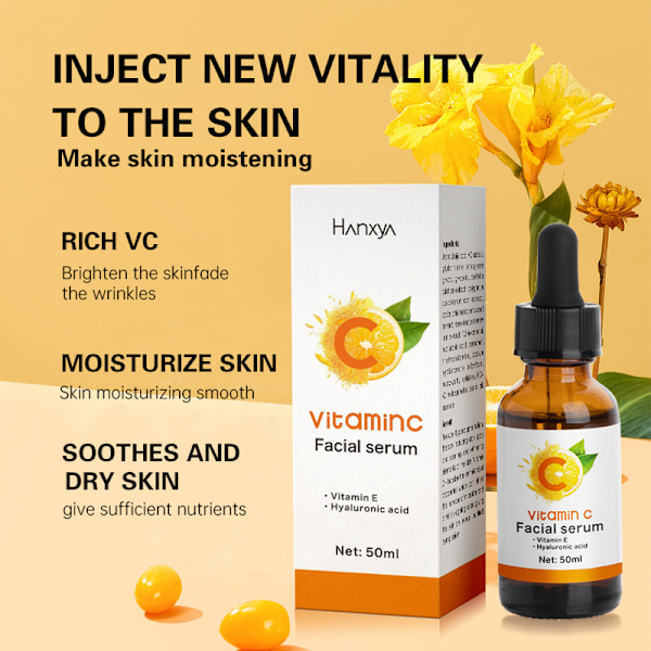 Erikoistarjous VC-varastoesanssi parantamaan sameutta ja kiinteyttä, hyaluronihappo- ja niasiiniamidi-ihonhoitotuotteet Retinol Serum 50ml