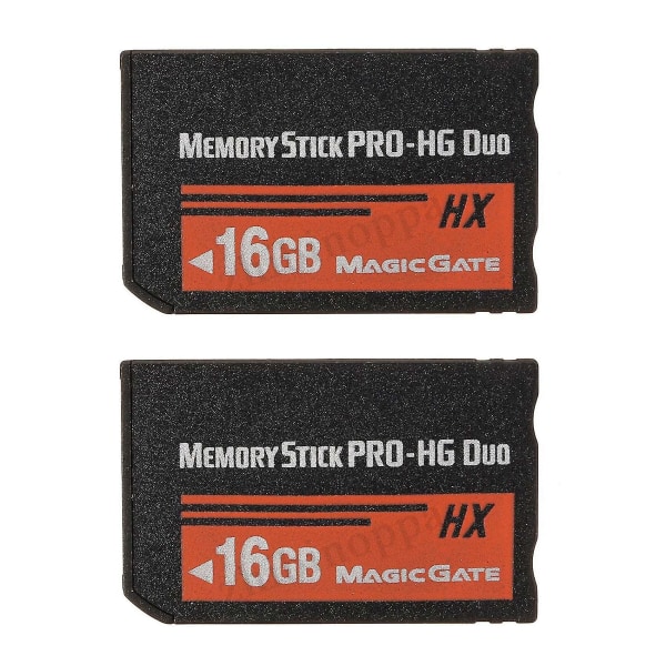 2x 16gb Memory Stick Pro Duo Flash-kort för Psp Cybershot-kamera