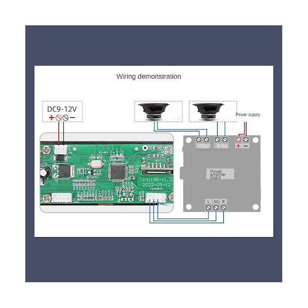 Digital ljudspelare Bluetooth Mp3-spelare Dekoderkort 128x64 punkter LCD USB SD BT FM Musikspelare M