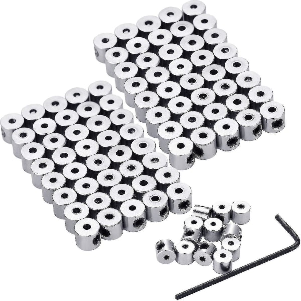 100 stykker Pin Keepers Pin Locks Pin Backs Låselås med skiftenøkkel, 6 X 5 Mm