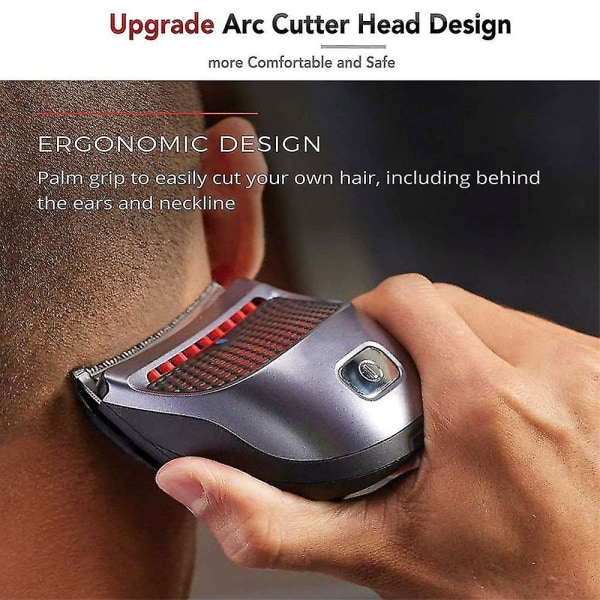 Hårklippere Genvej Selvklipningssæt til mænd, USB genopladelig elektrisk hårtrimmer