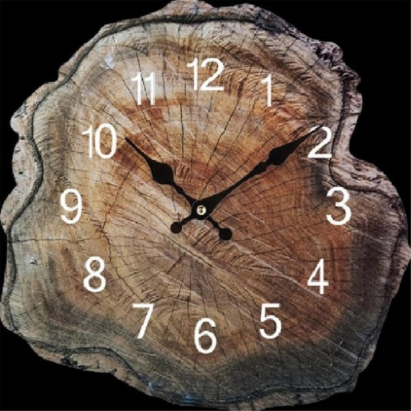 12 tuuman simulaatio vuosisormus puinen seinäkello vanha puusyinen hiljainen kello watch olohuoneen kotitoimiston koristeet