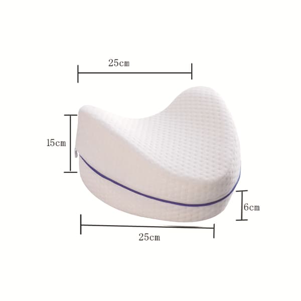 Memory Foam Sove- og Helsebenpute - Sidestøttepute for gravide (Blå Kjerne)