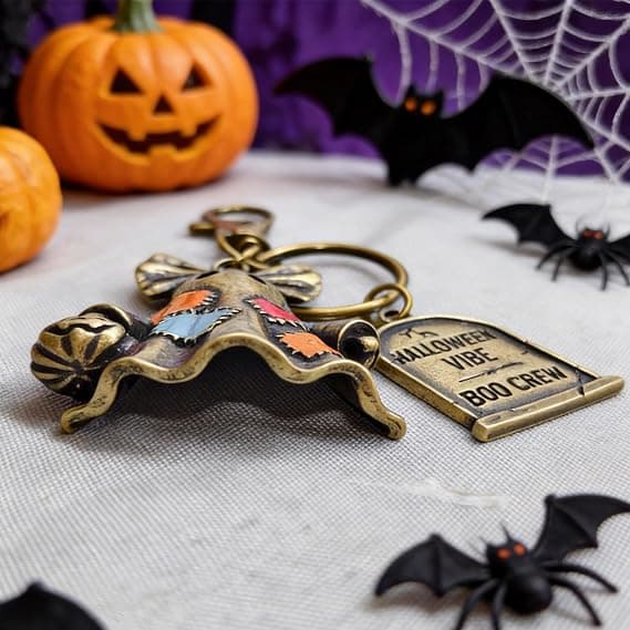 3D lapptäcke spöke nyckelring Halloween handväska väska berlocker för handväskor
