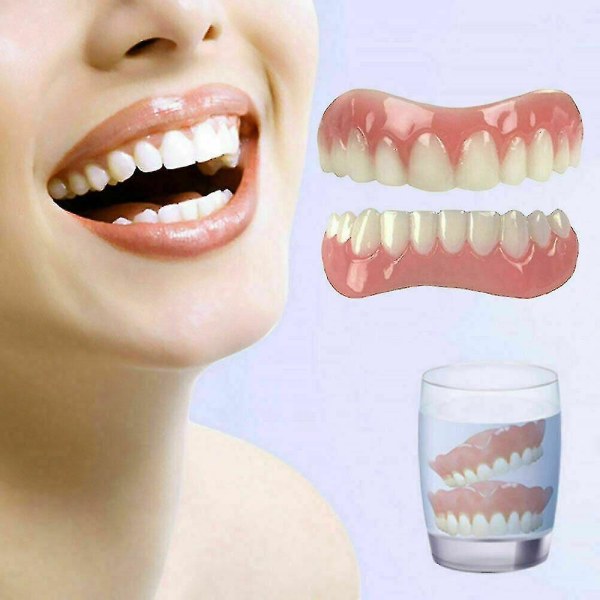 Faner Tänder Snap On Instant Smile Faner Kosmetiska Tänder Tandproteser