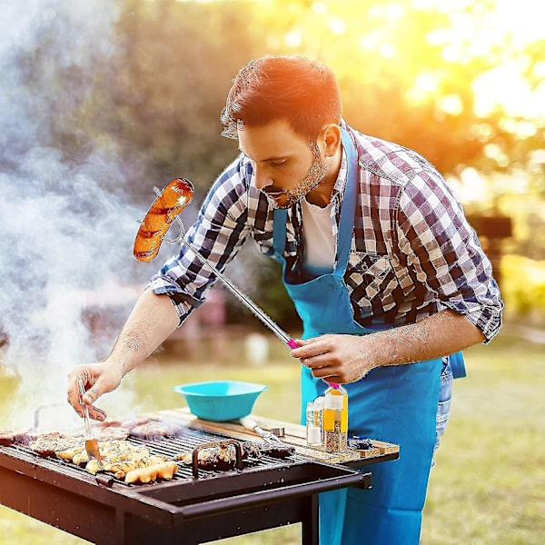 5 Marshmallow-ristespids, Udtrækkelige Grillgafler Til Bålbrød/Marshmallows/Pølser/Kebabspyd Camping 29,5-114cm