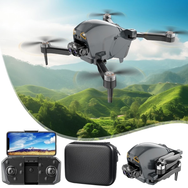 Fpv Drone Dual Esc -kameralla Harjattomat moottoridroonit 2.4G Rc Quadcopter viileällä ulkoasulla, korkeuden pito, esteiden välttäminen aikuisille