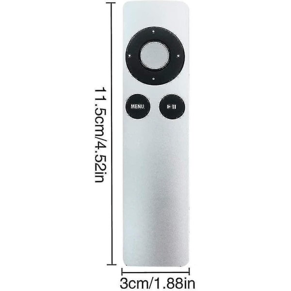Ersättningsfjärrkontroll för Apple Tv för Apple Tv 1 2 3 4 A1156 A1427 A1469 A1378 Apple Tv2 Tv3 - Apl Tv Mc377ll/a Fjärrkontroll tillverkad av plast (ej original) Xi