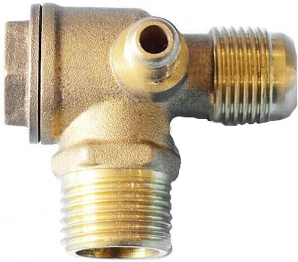 3-vägs backventil för direktluftkompressor (hane, 3/8 x 14 mm x 0,3)