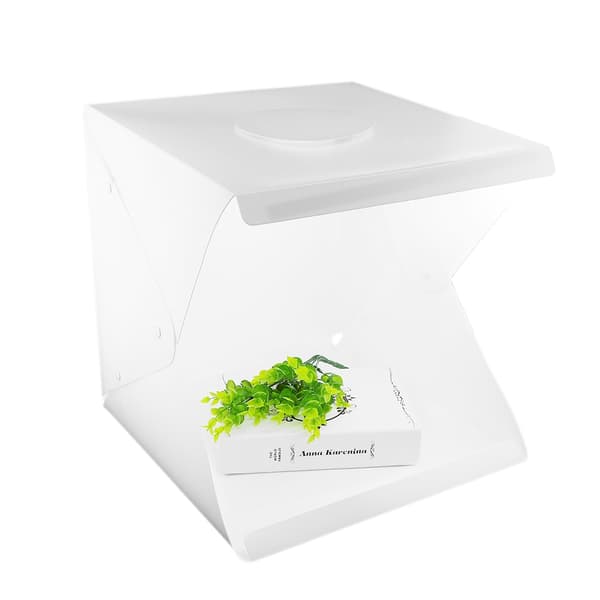Mini valohuone LED-valokuvausstudio valaistustelttalaatikko 2 taustalla varustetulla laukulla