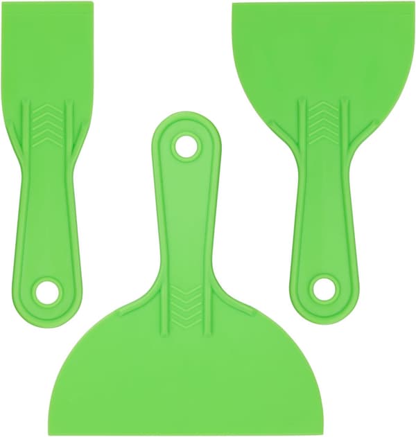 Plastsparkelsett, 3-pakning 2\", 4\", 6\" fleksible skrapere