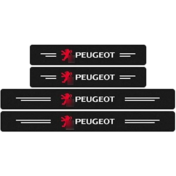 4 kpl hiilikuituisia kynnyslistoja, hiilikuituiset kynnyslistat Peugeot 107 108 206 207 308 307 508 3008 -malleihin, kynnyslistat auton muotoilutarvikkeet