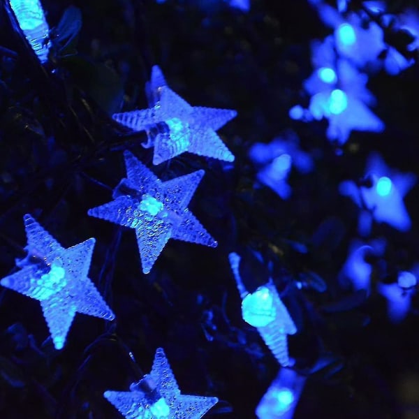 Solar String Lights, 23ft 50led 8 mönster för trädgårdslandskap julgransdekoration