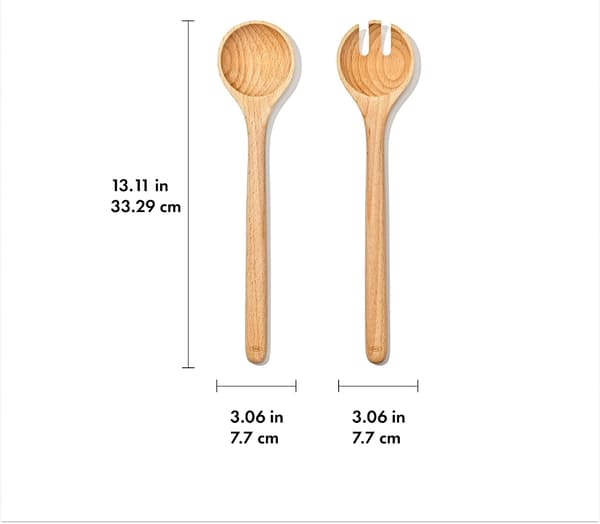Pyökkipuiset salaattiottimet, 2 kappaleen setti