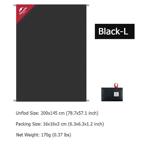 Naturehike Picnic Tæppe Ultralet Strandtæppe Lomme Fugt,l