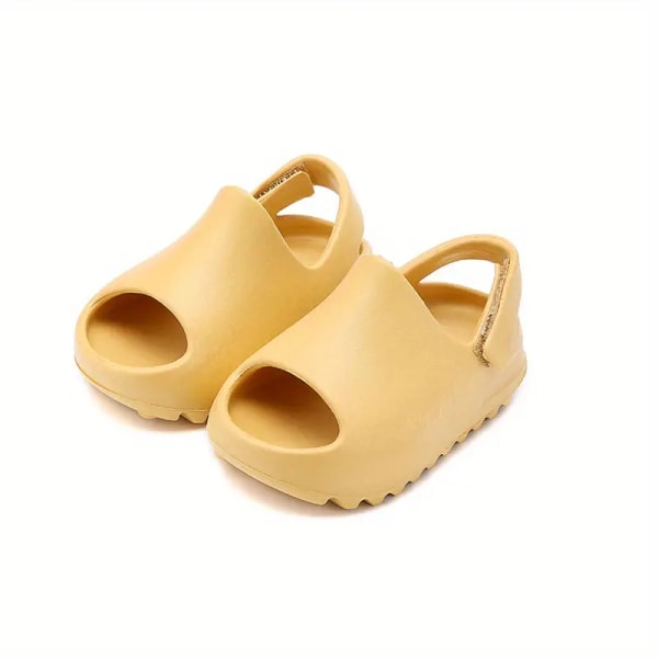 Trendiga tjocka utomhus-sandaler för flickor, avslappnade utomhus-promenadskor med olika färger Yellow 28