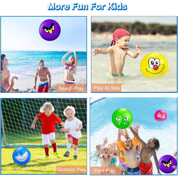 5 pakke 9" oppustelige hoppebolde til børn, småbørnslegetøj, strandbolde, sensoriske legetøj, bolde til fest, legepladslegetøj og -spil, udendørsaktiviteter