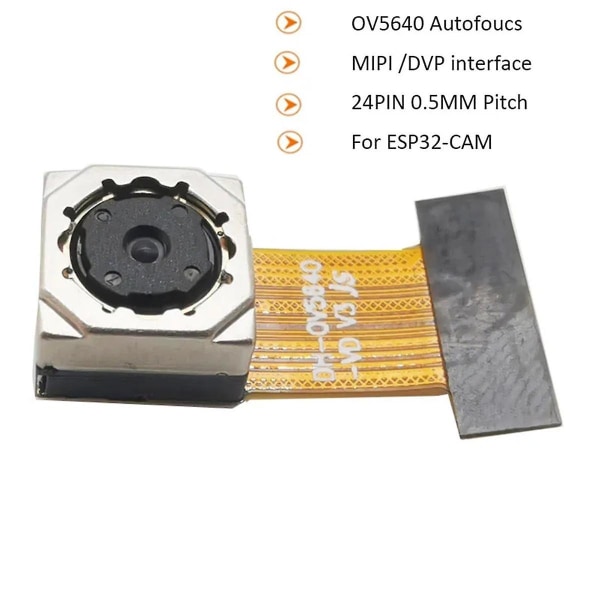 OV5640 Kameramodul for ESP32-CAM Soft Board 5 millioner piksler High Definition Autofokus 70 grader 24PIN 0,5MM Pitch(A)