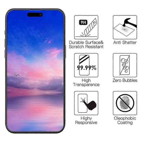4 kpl karkaistua lasia iPhone 11 Pro Max -näytönsuojakalvoon
