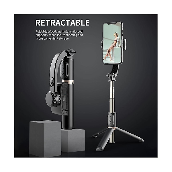 Håndholdt Gimbal Smartphone Bluetooth Håndholdt Stabilisator Med Tripod Selfie Stick Foldbar Gimbal Fo
