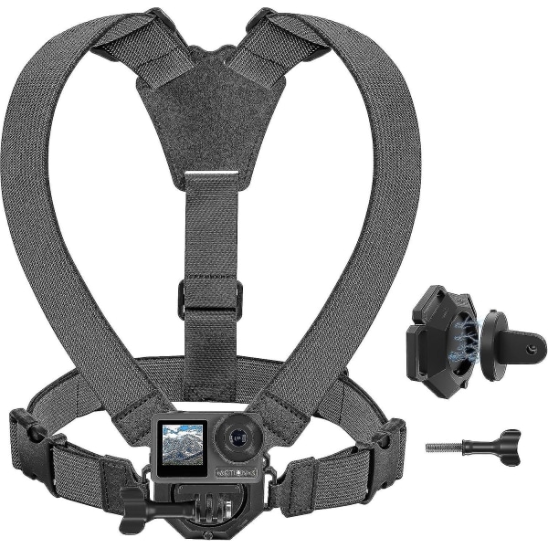 Bröstfästesele Bröstrem för Dji Osmo Action 3 kamera, videokamerafäste tillbehörssats kompatibel med Insta360 X3/one R/rs